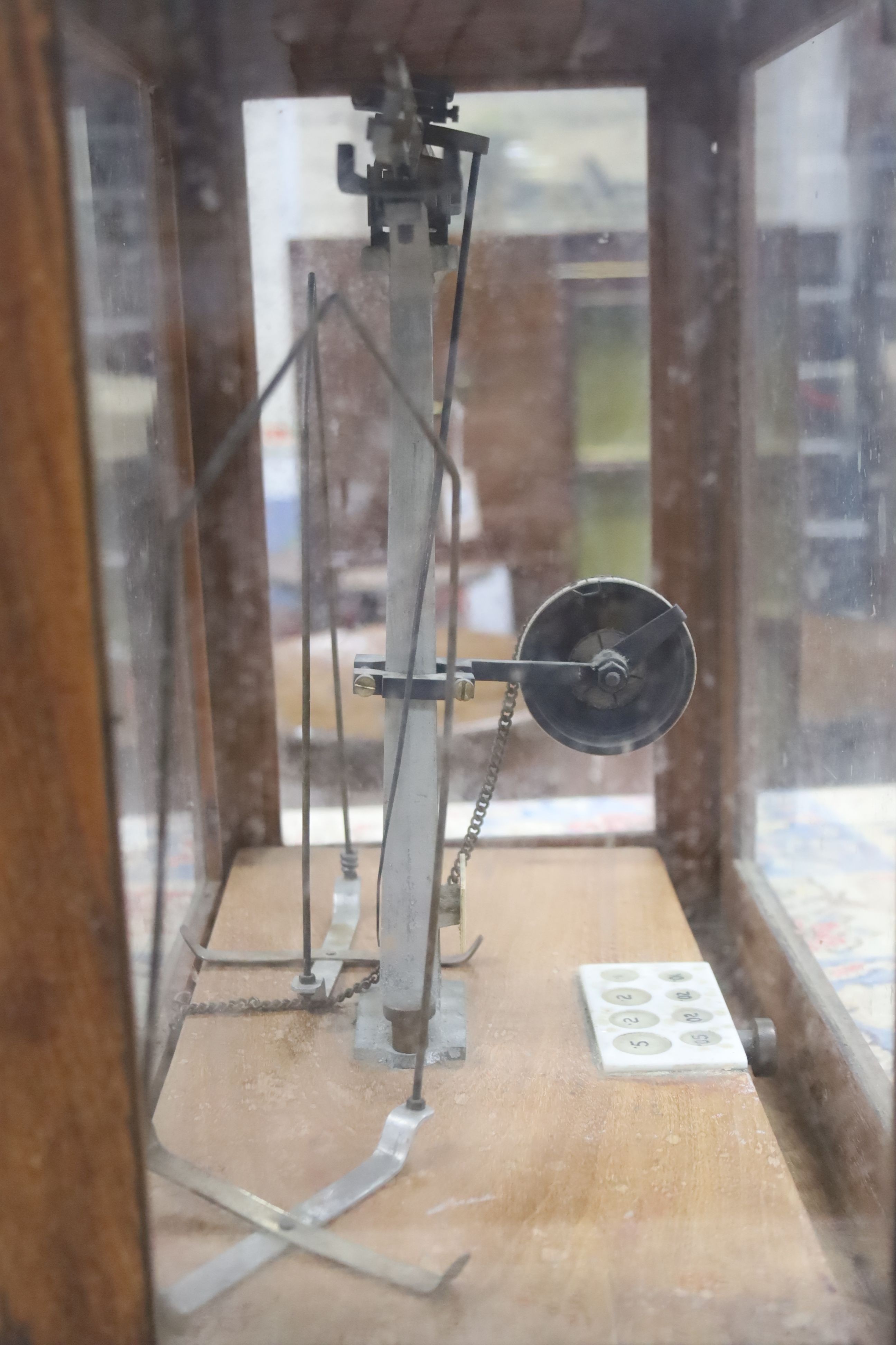 A set of cased postage scales